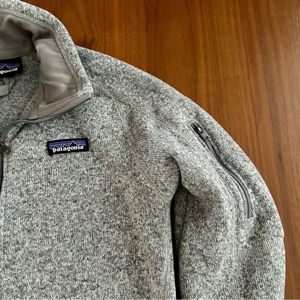 Patagonia Gray Heather Quarter-Zip Better Sweater Fleece Mock Neck - XS/S - Picture 5 of 6